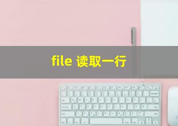 file 读取一行